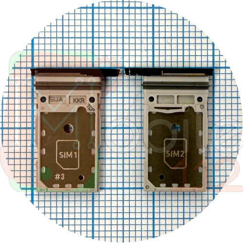 Держатель Sim карты Samsung Galaxy S22 5G S901, Galaxy S22+ Plus 5G S906 (черный на 2 SIM)