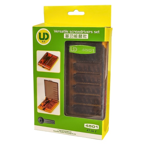 Набір інструментів Kaisi UD 4501-A (ручка, 42 біти, подовжувач 70мм, гнучкий подовжувач 100мм) фото 3 Набір інструментів Kaisi UD 4501-A (ручка, 42 біти, подовжувач 70мм, гнучкий подовжувач 100мм) фото 3