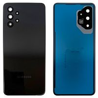 Задня кришка Samsung Galaxy A32 4G A325F (чорна оригінал Китай зі склом камери)