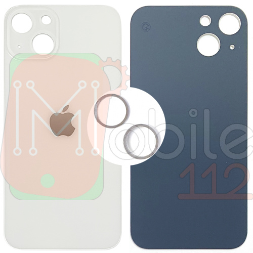 Задня кришка Apple iPhone 13 (біла оригінал Китай з кільцями)