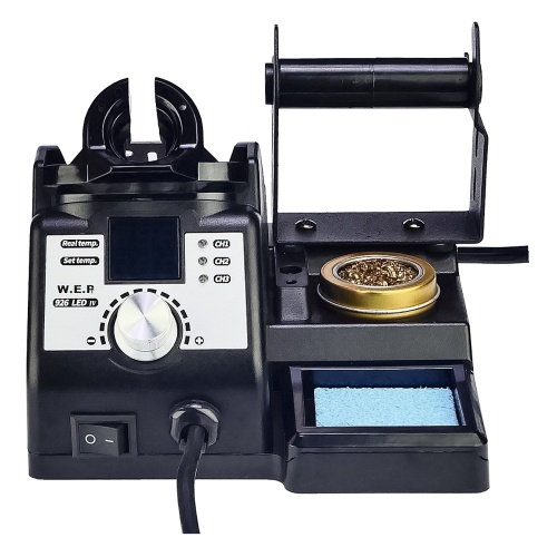 Паяльна станція WEP 926 LED-IV, паяльник, цифрова індикація, лупа, підсвічування, тримачі плат та припою, 60W, 90-400 гр C фото 5