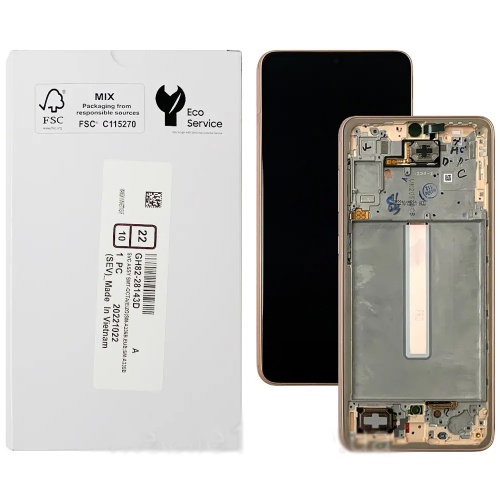 Дисплей Samsung Galaxy A33 5G A336B з тачскріном (OLED Small LCD з персиковою рамкою) Дисплей Samsung Galaxy A33 5G A336B з тачскріном (OLED Small LCD з персиковою рамкою)