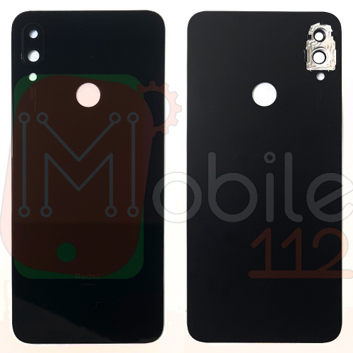Задня кришка Xiaomi Redmi Note 7 m1901f7g, Redmi Note 7 Pro m1901f7s (чорна зі склом камери)