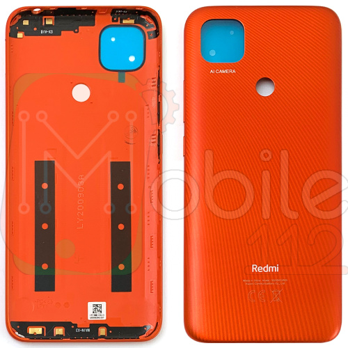 Задняя крышка Xiaomi Redmi 9C M2006C3MG (оранжевая оригинал Китай)