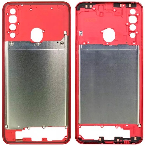 Рамка корпусу Samsung Galaxy A20s 2019 (червона)