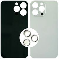 Задня кришка Apple iPhone 14 Pro Max (біла оригінал Китай з кільцями)