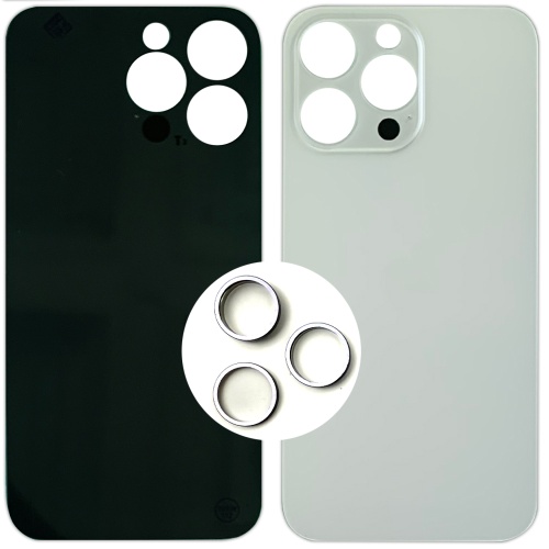 Задня кришка Apple iPhone 14 Pro Max (біла оригінал Китай з кільцями)