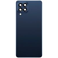 Задня кришка Samsung Galaxy M53 M536B (синя оригінал Китай зі склом камери)