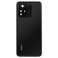 Задня кришка Xiaomi Redmi Note 12S (чорна оригінал Китай зі склом камери)
