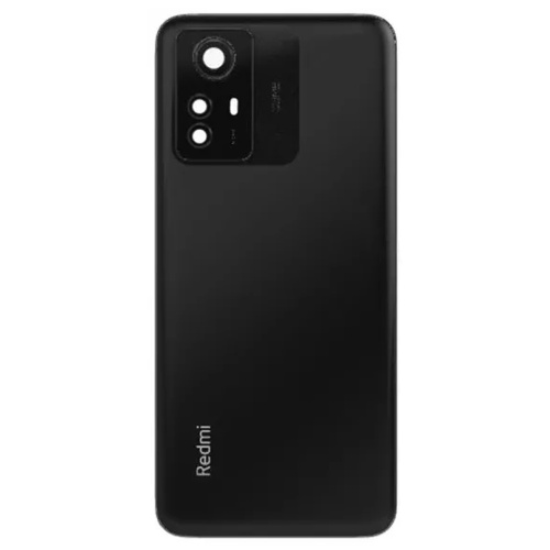 Задня кришка Xiaomi Redmi Note 12S (чорна оригінал Китай зі склом камери)