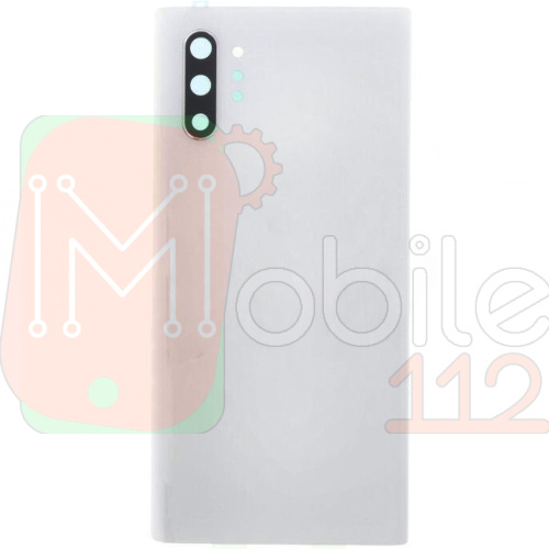 Задня кришка Samsung Galaxy Note 10 Plus N975F (срібляста оригінал Китай зі склом камери)