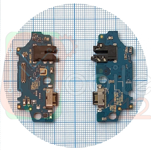 Шлейф Samsung Galaxy A05s A057F с разъемами зарядки и наушников, микрофоном - нижняя плата (AAA)