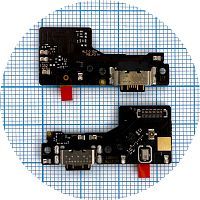 Шлейф Xiaomi Redmi 13 з роз'ємом зарядки та мікрофоном - нижня плата (оригінал Китай)