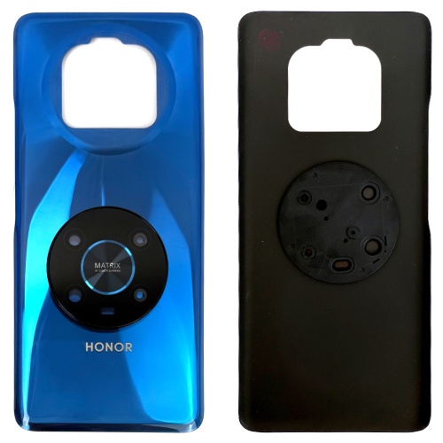 Задня кришка Honor Magic 4 Lite 5G (синя оригінал Китай зі склом камери)