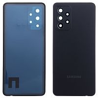 Задня кришка Samsung Galaxy A52 A525F (чорна оригінал Китай зі склом камери)