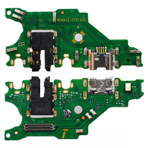 Шлейф Huawei P Smart Plus INE-LX1, Nova 3i з роз'ємом зарядки та навушників, мікрофоном - нижня плата (AAA)