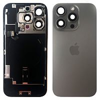 Задня кришка Apple iPhone 16 Pro (сіра Natural Titanium оригінал 100% з рамкою, склом камер та магнітом та мікрофоном)