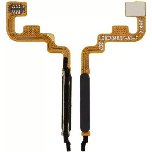 Шлейф Xiaomi Poco M4 Pro, Redmi Note 11, Note 11S Note 12S з кнопкою включення та сканером відбитка пальця (AAA чорний)