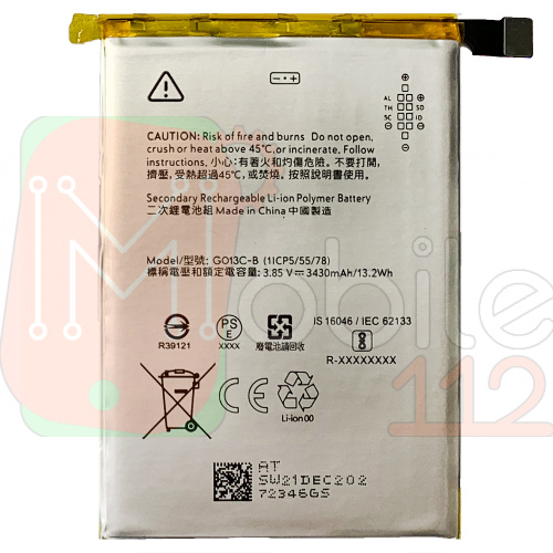 Акумулятор Google G013C-B Pixel 3 XL (оригінал Китай 3430 mAh)