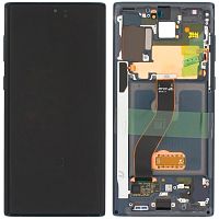 Дисплей Samsung Galaxy Note 10 N970F з тачскріном (OLED Small Glass із чорною рамкою)