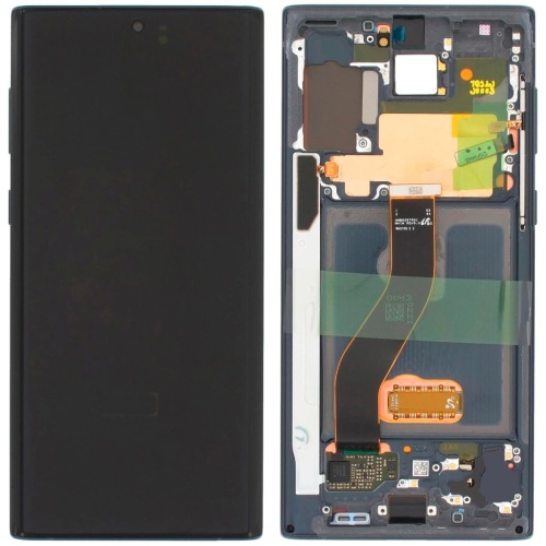 Дисплей Samsung Galaxy Note 10 N970F з тачскріном (OLED Small Glass із чорною рамкою)