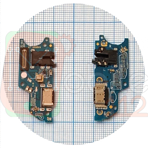 Шлейф Realme C51 с разъемами зарядки и наушников, микрофоном - нижняя плата (AAA)