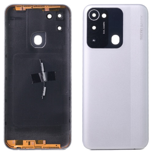 Задня кришка Tecno Spark 8C KG5k KG5j (срібляста оригінал Китай зі склом камери) фото 2