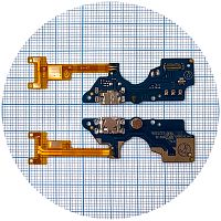 Шлейф Tecno Pop 2F B1F з роз'ємами зарядки та навушників, мікрофоном - нижня плата (AAA)