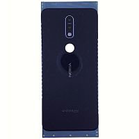 Задня кришка Nokia 7.1 TA-1100 TA-1095  (синя оригінал Китай зі склом камери)