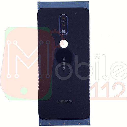 Задня кришка Nokia 7.1 TA-1100 TA-1095  (синя оригінал Китай зі склом камери)