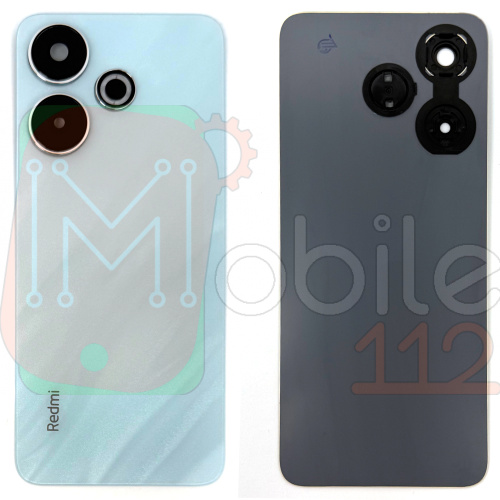 Задняя крышка Xiaomi Redmi 13 (голубая оригинал Китай со стеклом камеры)