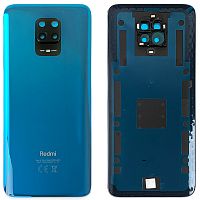 Задняя крышка Xiaomi Redmi Note 9 Pro M2003J6B2G совм. Redmi Note 9S, Note 9 Pro Max (синяя Original New со стеклом камеры)