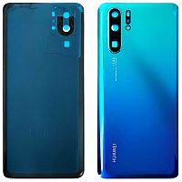 Задняя крышка Huawei P30 Pro VOG-L29 (сине-зеленая со стеклом камеры)