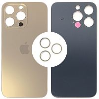 Задня кришка Apple iPhone 13 Pro (золотиста оригінал Китай з кільцями)