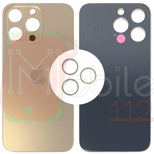 Задня кришка Apple iPhone 13 Pro (золотиста оригінал Китай з кільцями)