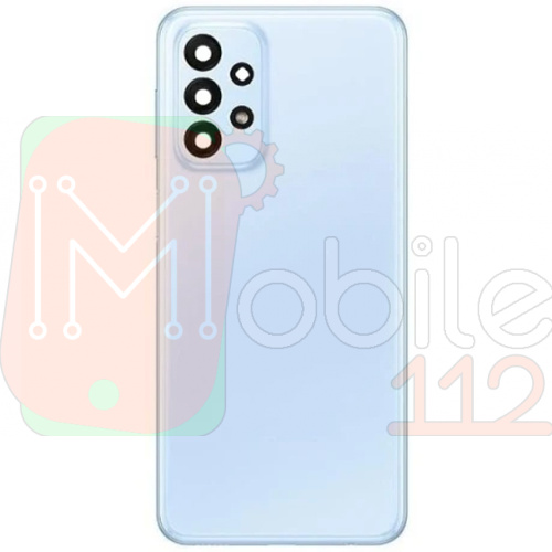 Задня кришка Samsung Galaxy A23 A235F (блакитна оригінал Китай зі склом камери)