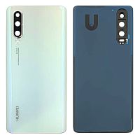 Задняя крышка Huawei P30 ELE-L29 (белая ориг Китай со стеклом камеры - уценка)