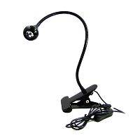 Лампа ультрафіолетова на гнучкій нозі з затискачем AD-016 (живлення від USB 5V)