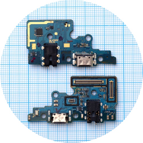 Шлейф Samsung Galaxy A70 A705F з роз'ємами зарядки та навушників - нижня плата (оригінал Китай) Шлейф Samsung Galaxy A70 A705F з роз'ємами зарядки та навушників - нижня плата (оригінал Китай)