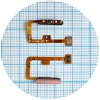 Шлейф Xiaomi Mi 11 Lite Mi 11 Lite 5G NE з кнопкою включення та сканером відбитка пальця (AAA рожевий)