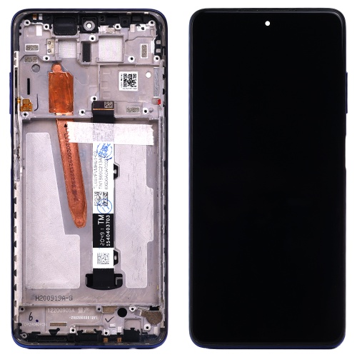 Дисплей Xiaomi Poco X3 X3 Pro X3 NFC з тачскріном і рамкою (синій оригінал OEM)