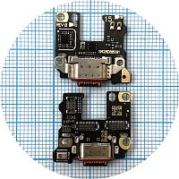 Шлейф Motorola Edge 40 Neo XT2307-1 с разъемом зарядки и микрофоном - нижняя плата (AAA)