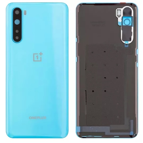 Задня кришка OnePlus Nord AC2003 (блакитна оригінал Китай зі склом камери)