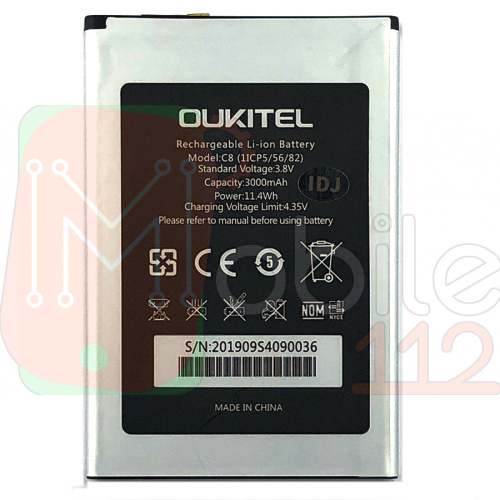 Аккумулятор Oukitel C8 оригинал Китай 3000 mAh