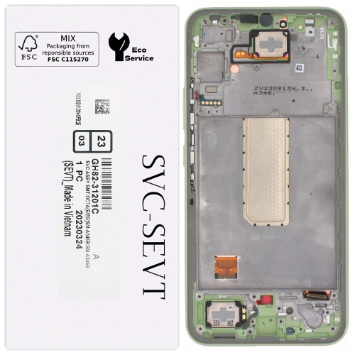 Дисплей Samsung Galaxy A34 A346 з тачскріном (оригінал 100% Service Pack із зеленою рамкою) Дисплей Samsung Galaxy A34 A346 з тачскріном (оригінал 100% Service Pack із зеленою рамкою)