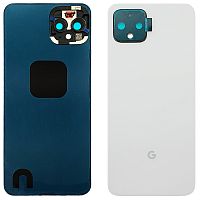 Задняя крышка Google Pixel 4 (белая Original New со стеклом камеры)