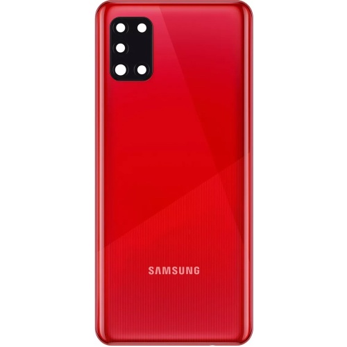 Задня кришка Samsung Galaxy A31 A315F (червона оригінал Китай зі склом камери)
