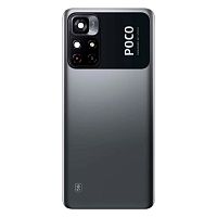 Задня кришка Xiaomi Poco M4 Pro 5G 21091116AG (чорна зі склом камери)
