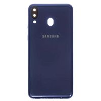 Задня кришка Samsung Galaxy M20 M205F (синій оригінал Китай зі склом камери)