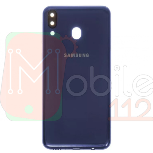 Задня кришка Samsung Galaxy M20 M205F (синій оригінал Китай зі склом камери)